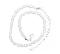 SUPVOX Collier Bohème Élégant Ras du Cou en Alliage Perles Blanches Nacrées, Bijou pour Femme et Fille, Accessoire Mode