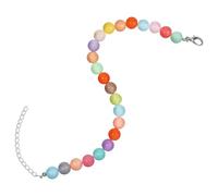 SUPVOX Collier Chien à Perles en Résine Réglable, Coloris Candy, Accessoires Bijoux Fantaisie pour Chiens Petits et Moyens, Tenue Mariage, Breloques Charmantes pour Animaux