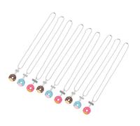 SUPVOX Collier D'amitié Adorable Pendentif Donut en Alliage et Résine, 9 Pièces, Présent pour Amie, Accessoire Délicat pour Différentes Tenues