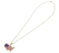 SUPVOX Collier Femme Acier Inoxydable Doré Pendentif Carte des États-unis, Résistant à L'usure, Design Élégant, Vie Quotidienne et Offrir en Présent
