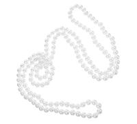 SUPVOX Collier Long Double Couche de Perles en Verre Imitation 15 M Couleur Ivoire Collier Femme Élégant pour Superposition Accessoire Mode Léger Adapté Fêtes et Soirées
