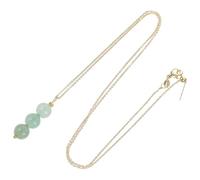 SUPVOX Collier Pendentif en Pierres Naturelles Perles de Cristal et Agate, Chaîne Ajustable pour Femmes, Accessoire Esthétique pour Usage Journalier, Bijou Facile à Porter