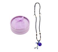 SUPVOX Collier Pendentif Flacon Parfum Bleu en Verre Soufflé Accessoire Décoratif Aromathérapie pour Création Bijoux DIY Pendentif pour Femmes Présent Original Élégant