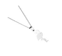 SUPVOX Collier Pendentif Léger et Confortable Flamant Rose en Acier Inoxydable Bijou Élégant pour Femme Anniversaire ou Remise de Diplôme