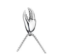 SUPVOX Collier Pendentif Pince de Crabe en Acier Inoxydable Chaîne 3 MM 60 CM Style Hip-Hop Bijou Homme pour Soirées Bars et Fêtes