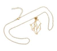 SUPVOX Collier Pendentif Porte-pierre Cristal en Métal Doré Ajustable Cage Tissée, Cordon Porte-cristal Vide pour Bijoux Femme, Accessoire Porte-pendentif Rétro pour Création Artisanale