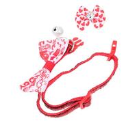 SUPVOX Collier pour Animaux de Compagnie Nœud de Saint-Valentin Ajustable en Tissu Doux Léger, Ensemble 2 Pièces Festive pour Chien et Chat, Accessoires pour Fêtes et Style Aléatoire