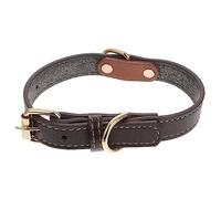 SUPVOX Collier pour Chien Cuir Réglable avec Clochette et D Ring Collier Décoratif pour Animaux de Compagnie S