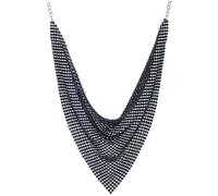 SUPVOX Collier Ras du Cou en Métal Noir Plaques Triangulaires Collier Plastron Élégant à Séquins et Pompons Accessoire de Cou pour Soirée et Mode