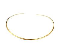 SUPVOX Collier Ras-du-cou en Or Minimaliste, Collier Plastron en Acier Inoxydable Doré, Bijou Femme pour Cosplay et Tenues Décontractées, Finition Douce, Taille Ajustée