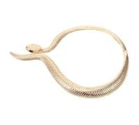 SUPVOX Collier Ras du Cou Serpent Doré en Alliage Collier Plastron Original pour Femme Bijou Halloween et Fête Costumée Décoration de Cou Élégante et Confortable