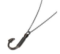 SUPVOX Collier Souvenir Élégant Urne Noir en Acier Inoxydable Forme Hameçon Poisson Bijou de Crémation Confortable à Porter Cendres D'cher