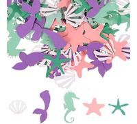 SUPVOX Confettis en Papier Thème Sirène 100 Pièces, Formes Feuilles Colorées, Décoration Océan pour Fêtes D’Anniversaire, Mariages et Soirées à Thème Nautique Couleur Couleur Aléatoire