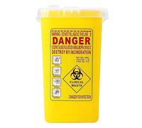 SUPVOX Conteneur Pour Objets Tranchants Jaune 15.5X10X10 Cm Collecteur D'Aiguilles Sécurisé Pour Tatouage Maison