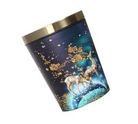 SUPVOX Corbeille à Déchets en Cuir Grand Format Anneau de Pression Métallique, Conteneur à Ordures Cuisine et Salle de Bain, Poubelle Ménagère Pratique et Design, Capacité Spacieuse,