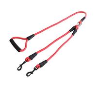 SUPVOX Corde de Traction pour Chien Sangle Entraînement Extérieure Accessoires pour Animaux Corde Pratique pour Chien Double Tête Rouge