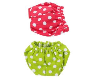 SUPVOX Couches Lavables pour Petits Animaux M 2 Pièces Couches Imperméables à L'urine pour Écureuils et Cobayes, Culottes Absorbantes et Ajustables Motifs Rouge et Vert, Protection