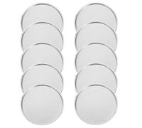 SUPVOX Coupelles D'échantillons de Laboratoire Haute Précision et Convivialité Lot de 10 en Aluminium Argenté 50ml pour Pesée de Poudre et Liquide en Laboratoire