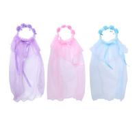 SUPVOX Couronne de Fleurs Accessoire Cheveux Confortable et Facile à Porter 3 Pièces en Tissus pour Filles pour Cosplay et Photographie
