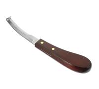 SUPVOX Couteau de Sabot pour Droitier en Acier Inoxydable Résistant à l'usure Poignée en Bois, Accessoire Ergonomique pour Soins Quotidiens des Sabots de Chevaux