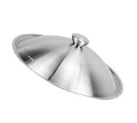 SUPVOX Couvercle De Pour Steak En Acier Inoxydable Pour Barbecue Avec Poignée Pour Conserver La Fraîcheur Des Aliments De Cuisine Anti-éclaboussures De 34 Cm De Diamètre