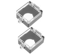 SUPVOX Couvercle de Protection Adapté Large Gamme D'applications Industrielles 2 Pièces pour Bouton D'arrêt D'urgence en PC Résistance la Poussière L'eau, Forme Délicate