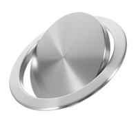 SUPVOX Couvercle Rabattable en Acier Inoxydable 430, Couvercle Encastré Rond D-252, Adapté pour Poubelle sous Évier, Usage la Cuisine et Salle de Bain, Protection Hygiénique et Pratique