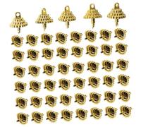 SUPVOX Couvercles de de Noël DIY de Caps Dorés pour Décoration de Sapin Accessoires Suspendus Universels pour Personnaliser Vos Ornements de Fête