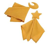 SUPVOX Couverture Douillette Pour Bébé Motif Lune Et Étoiles, Ensemble 2 Pièces En Coton, Couverture De Sécurité Apaisante, Douce Et Légère, Berceau Et Accompagnement Sommeil Bébé