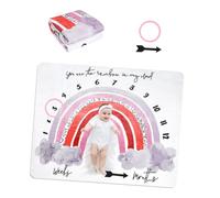 SUPVOX Couverture Mensuelle Bébé 75X100 CM en 3 Pièces avec Accessoires Photo Cadre et Flèche Couverture pour -Né Multifonctionnelle pour Séance Photo Bébé et Shower