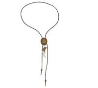 SUPVOX Cravate Bolo pour Homme et Femme Pendentif Dent Vintage Chaîne Longue Style Western Cowboy Accessoires Western Punk pour Chemise et Tenue Bohème