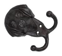 SUPVOX Crochet Mural Double en Fonte Grand Style Rustique Tête de Chien Vintage, Patères Rustiques pour Manteaux, pour Salon, Chambre Cuisine, Crochet Mural Animaux Robuste et Décoratif