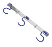 SUPVOX Crochet Mural sans Perçage en Acier Inoxydable Support Multifonction 3 Porte-balais 2 Crochets Rangement la Cuisine et Salle de Bain Robustes pour Organisation Intérieur