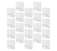 SUPVOX Crochets Adhésifs Transparents sans Trace 20 Pcs, Crochets Multifonctionnels pour Prises Électriques, Supports Muraux Auto-adhésifs pour Organisation Maison et Rangement Câbles