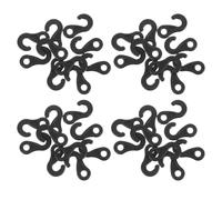 SUPVOX Crochets en Plastique Noir de S pour Auvent et Tente de Camping-Car, Lot de 300 Pièces, Crochets Suspendre Polyvalents pour Éclairage D’auvent Extérieur, Fixation