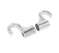 SUPVOX Crochets Muraux en Alliage D'aluminium Épais Argentés 2pcs pour Vêtements Construction Renforcée et Design Ergonomique, pour Placards et Rangements