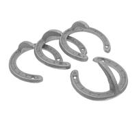 SUPVOX Crochets Muraux en Fonte 4 Pièces Forme Fer à Cheval pour Clés et Vêtements Décoration Murale Vintage Brun Foncé 12 CM