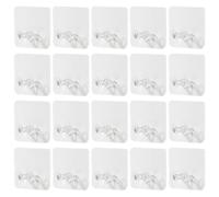 SUPVOX Crochets Muraux sans Perçage en Plastique Transparent 20pcs pour Organisateur de Câbles et Support de Prise Surface Lisse et Structure Simple