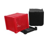 SUPVOX Cube Filtrant Écologique pour Aquarium Charbon Actif, Média Filtrant Multicouche, Boîte de Rangement Incluse - Filtration pour Eau Douce, Compatible Petits et Grands Aquariums,