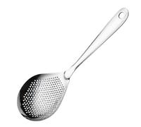SUPVOX Cuillère à Filtre en Acier Inoxydable Manche Long Ergonomique, Cuillère Passoire Cuisine et Fondue Chaude, Filtre Tamis Fin Anti-éclaboussures, Ustensile D’égouttage Pratique