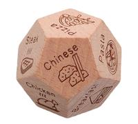 SUPVOX de Dés en Bois pour Choix Alimentaires Dés pour Dîner et Repas de Fête Accessoire Ludique pour Décision Rapide de Restaurant Présent Original pour Anniversaire ou