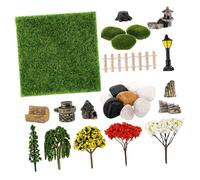 SUPVOX Décor De Fée Gazon Artificiel Herbe De Jardin Miniature Figurines De Bonsaï Kit De Décoration pour Maison De Poupée Terrarium Et Diorama