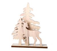 SUPVOX Décoration de Noël en Bois Cerf Créatif DIY pour Maison Festive Design Unique, Présent pour Fête et Ambiance Cocooning