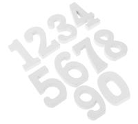 SUPVOX Décoration en Bois Chiffres 0-9 Blanc 8 Cm, Lot de 10 Pièces Décoratives en Bois pour Fête Anniversaire Mariage, Accessoires Photo et Décoration de Table Artisanale