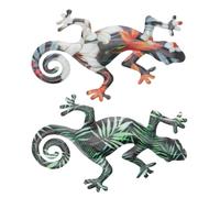 SUPVOX Décoration Murale Gecko Set de Art Mural Réaliste pour Salon Chambre Jardin et Patio Sculpture Suspendue Polyvalente pour Intérieur et Extérieur