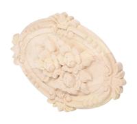 SUPVOX Décorations en Bois Sculpté pour Meubles, Appliques Artisanales Beige, Incrustation Ornementale 13X9 CM, Bricolage Maison et Décoration Intérieure