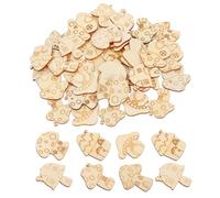 SUPVOX Découpes de Champignons en Bois, 50 Pièces, Petits Morceaux pour Artisanat et Embellissement, Fournitures pour Activités Manuelles Garçon et Filles