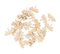 SUPVOX Découpes de Libellules en Bois 50x35 Mm, 60 Pièces, Pendentifs Suspendus Décoratifs en Tranches de Bois Brut pour Bricolage, Articles de Fête et Créations Artisanales DIY