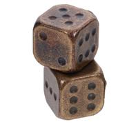 SUPVOX Dés en Métal Set De Dés 2 Pièces De Table 6 Faces 1.20 cm Accessoires De Jeu Et Fournitures De Fête pour Jeux De Société Bar Réunions De Famille