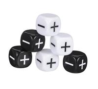 SUPVOX Dés Mathématiques en Plastique 6Pcs Jouet pour Garçon et Filles Signe Plus et pour Jeux de Table Accessoires de Fête Lecture Facile